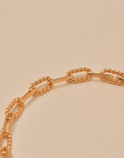 Lotus Paperclip Chain Bracelet by Entrelazos
