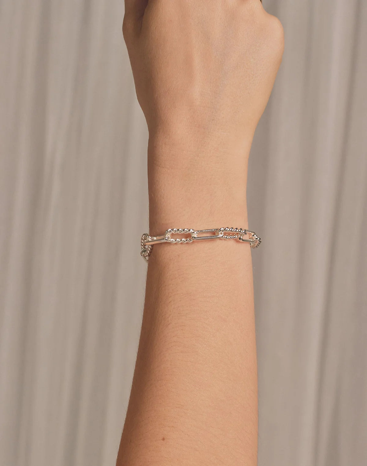 Lotus Paperclip Chain Bracelet by Entrelazos