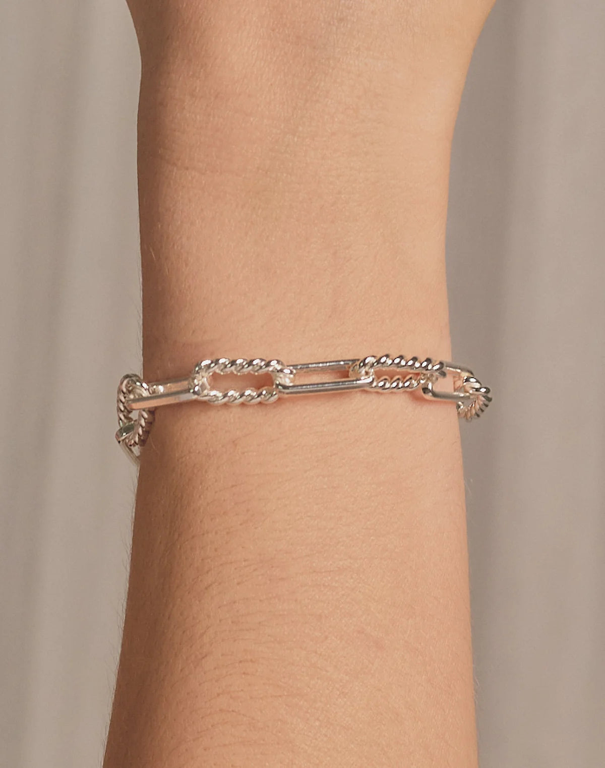 Lotus Paperclip Chain Bracelet by Entrelazos