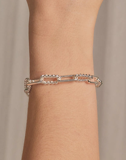 Lotus Paperclip Chain Bracelet by Entrelazos