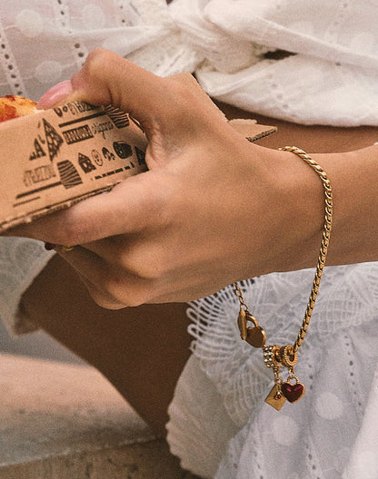 Love Letter Charm Bracelet by Entrelazos | 24k Gold Plated