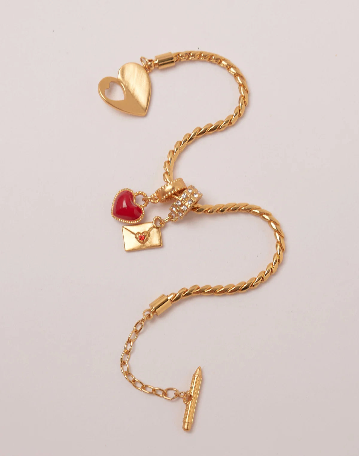 Love Letter Charm Bracelet by Entrelazos | 24k Gold Plated