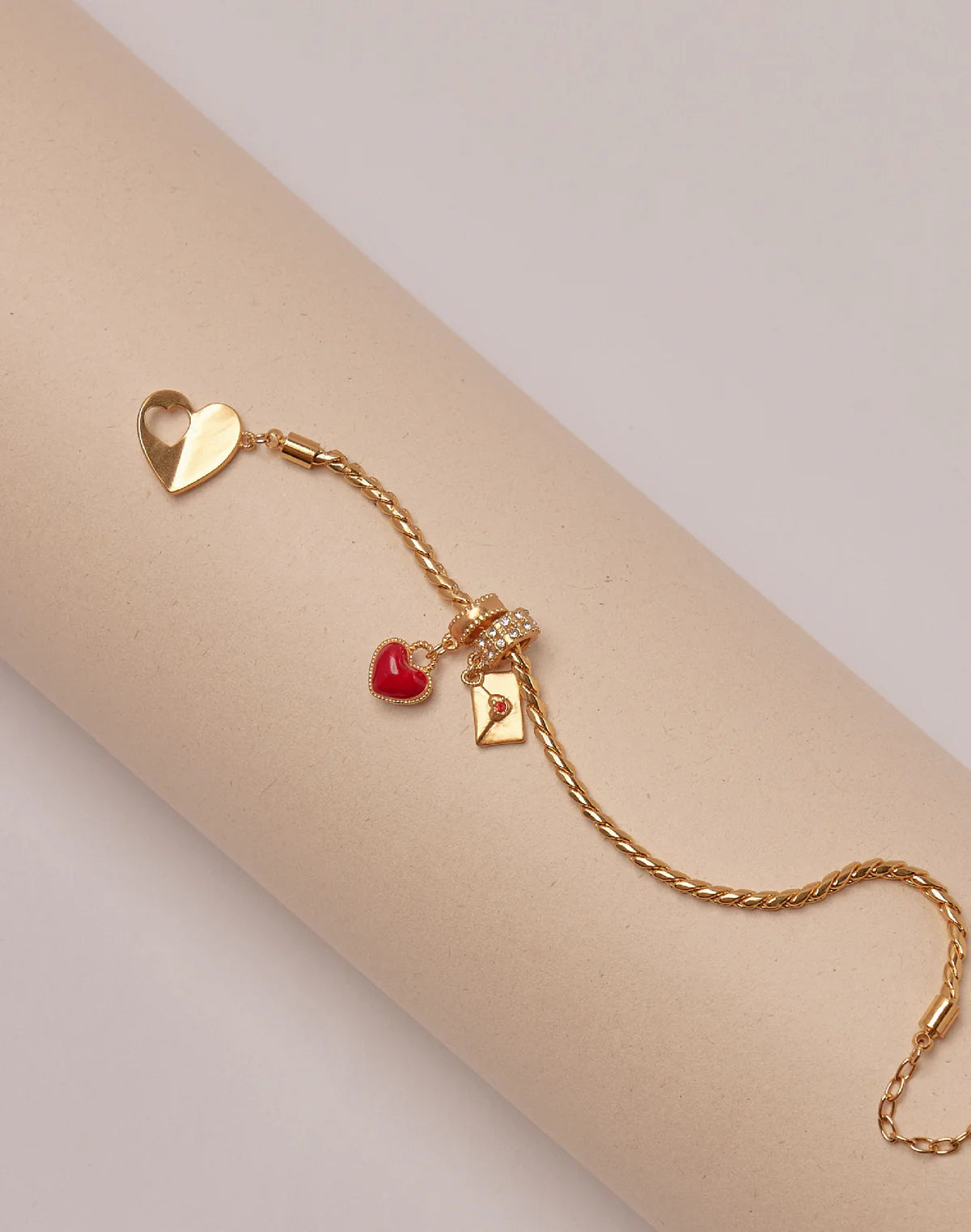 Love Letter Charm Bracelet by Entrelazos | 24k Gold Plated
