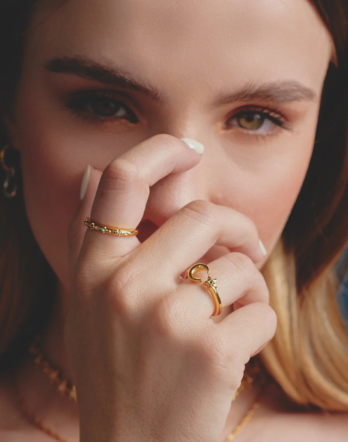 Moonchild Set of 2 Rings by Entrelazos
