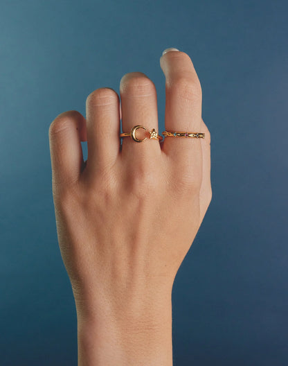 Moonchild Set of 2 Rings by Entrelazos