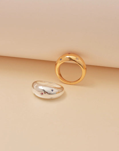 Anillo Selene - Crystal Ring | 24k Gold & Silver Plated