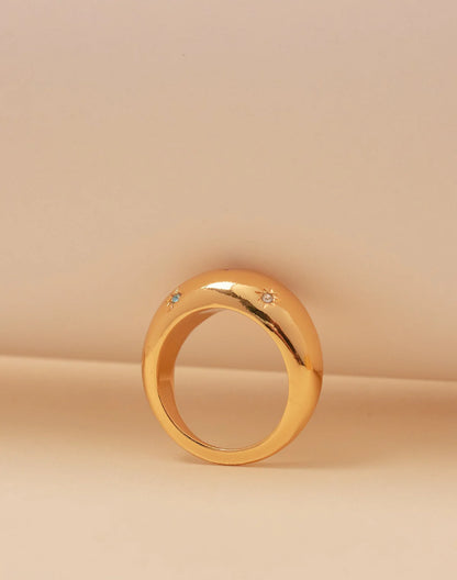 Anillo Selene - Crystal Ring | 24k Gold & Silver Plated