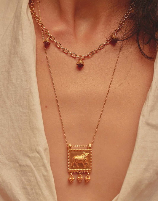 Vaca Sagrada Necklace Set by Entrelazos