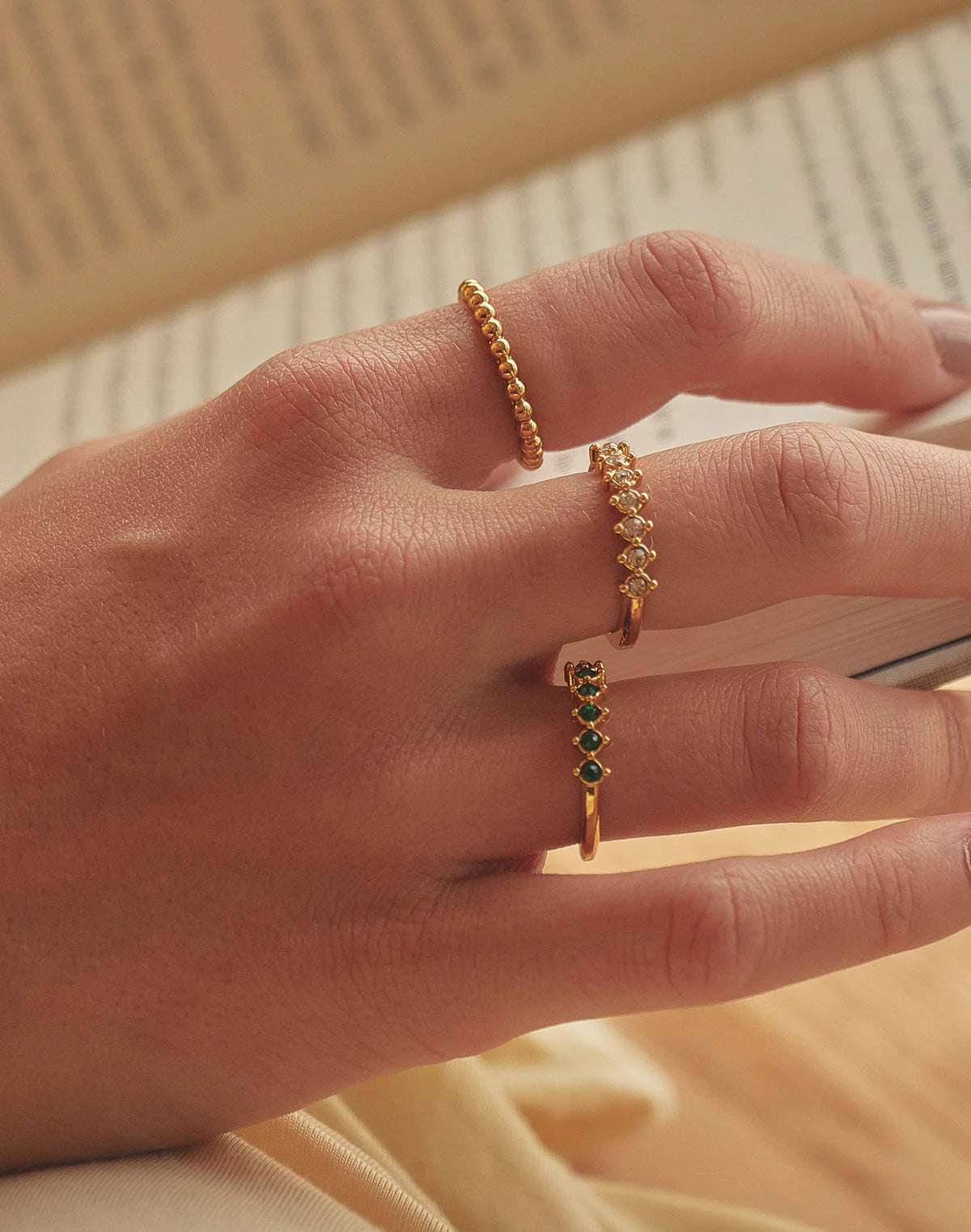 Set of 3 Rings Lugano by Entrelazos