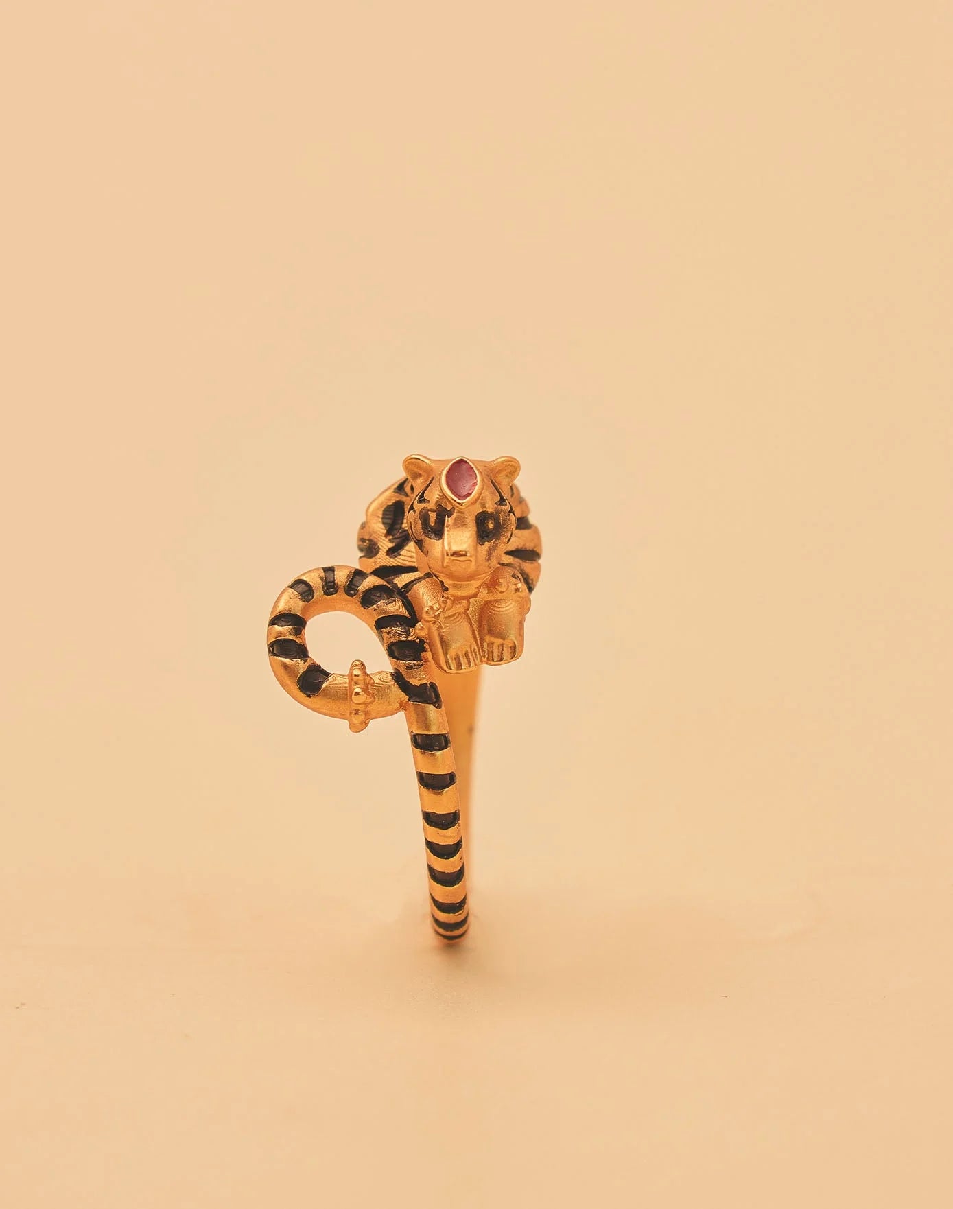 Nirvana Ring Set of 3 - Tiger, Cabochon & Dotted Ring Set by Entrelazos