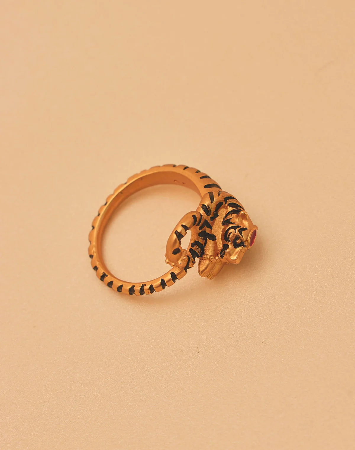 Nirvana Ring Set of 3 - Tiger, Cabochon & Dotted Ring Set by Entrelazos