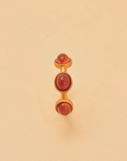 Nirvana Ring Set of 3 - Tiger, Cabochon & Dotted Ring Set by Entrelazos