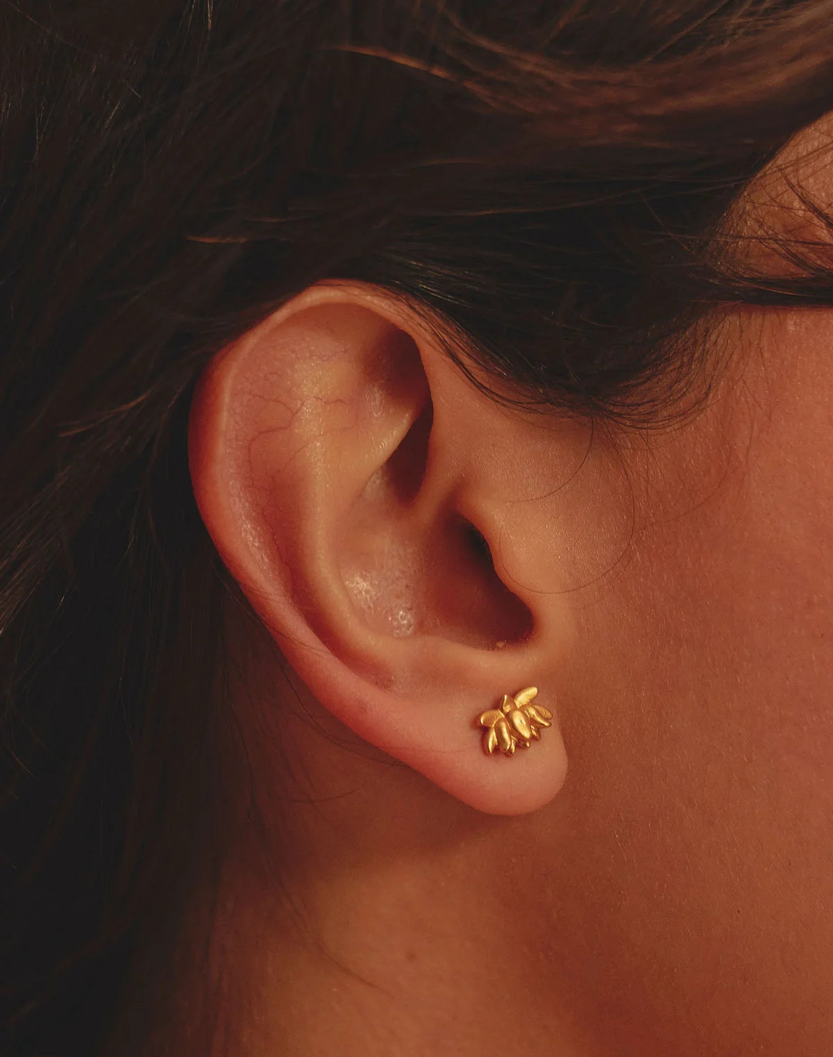 Lotus, Crystal & Hamsa Earring Set of 3 by Entrelazos