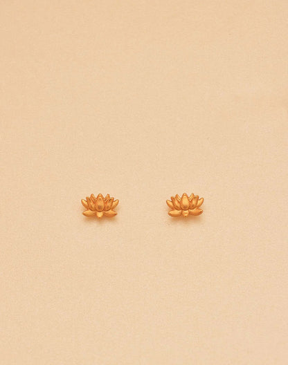 Lotus, Crystal & Hamsa Earring Set of 3 by Entrelazos