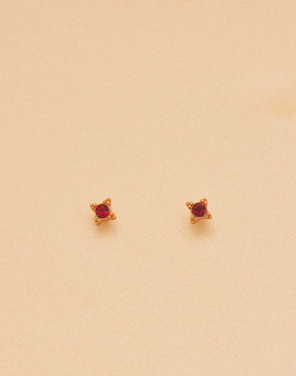 Lotus, Crystal & Hamsa Earring Set of 3 by Entrelazos