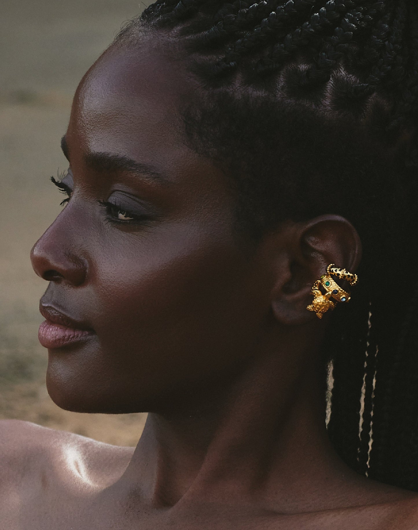 Entrelazos Arena Dorada Earcuff Set – Jungle Luxe Trio