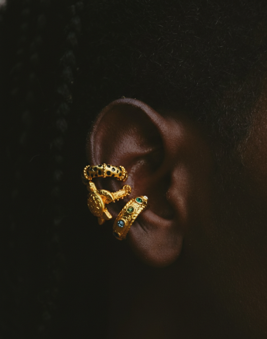 Entrelazos Arena Dorada Earcuff Set – Jungle Luxe Trio
