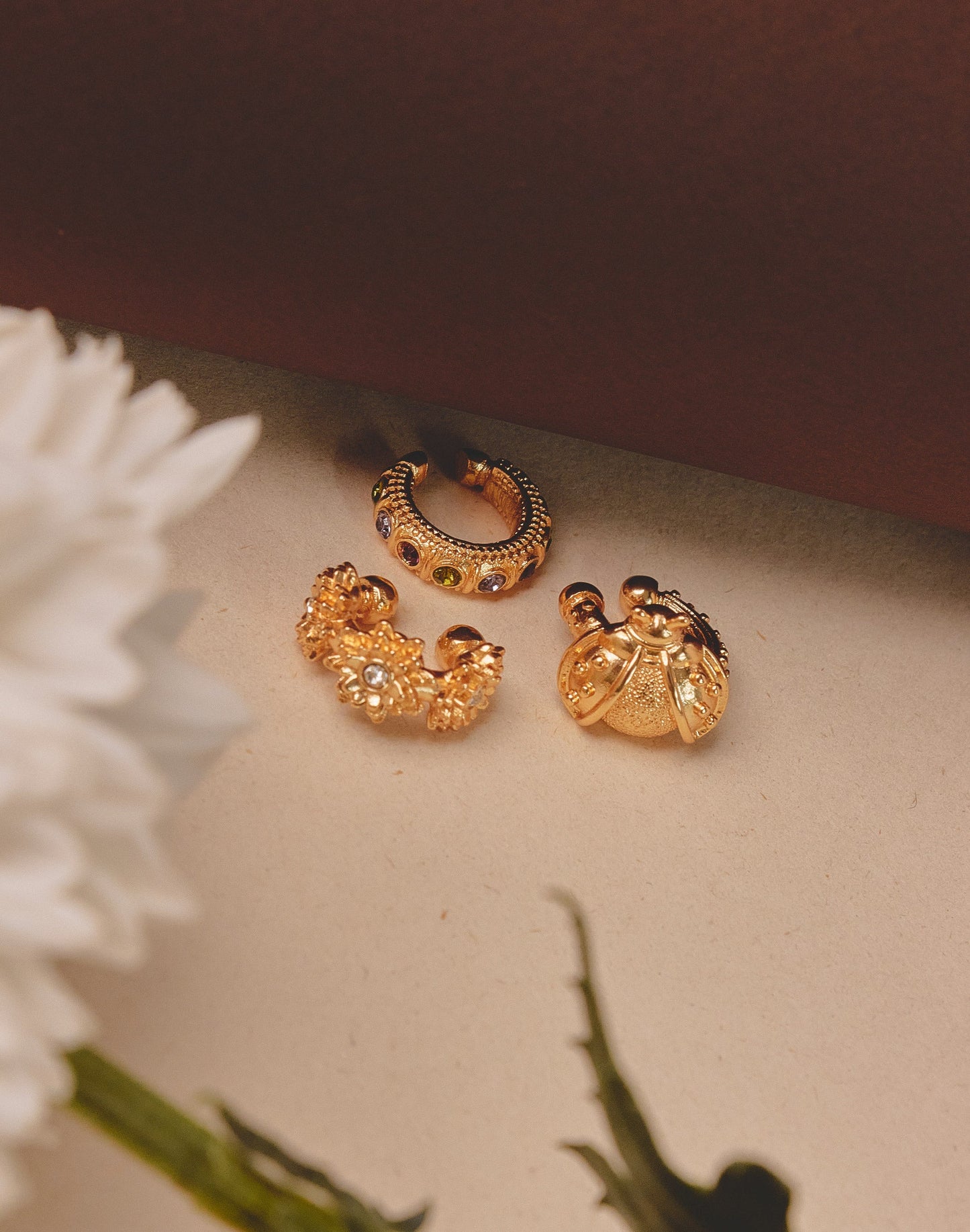 Entrelazos Naturaleza Earcuff Set – 3 Piece Ear Stack