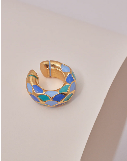 Entrelazos Sirena Earcuff Set – Ocean Stack Trio