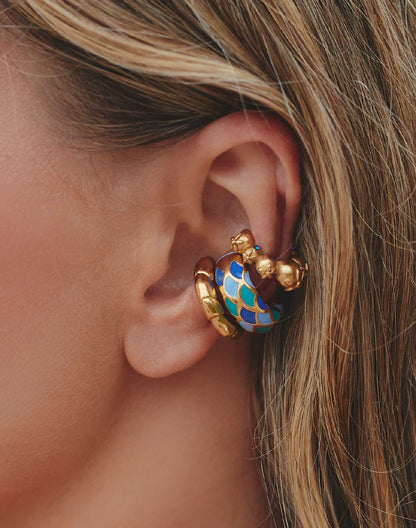 Entrelazos Sirena Earcuff Set - Ocean Stack Trio