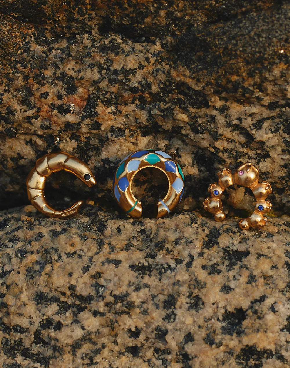 Entrelazos Sirena Earcuff Set - Ocean Stack Trio