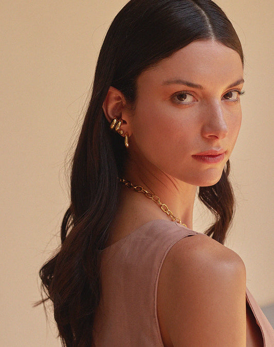 Entrelazos Bubble Stud Set – 4 Pair Gold Essentials