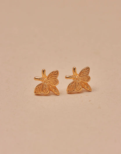 Moth Stud Earrings by Entrelazos