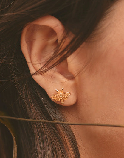 Moth Stud Earrings by Entrelazos