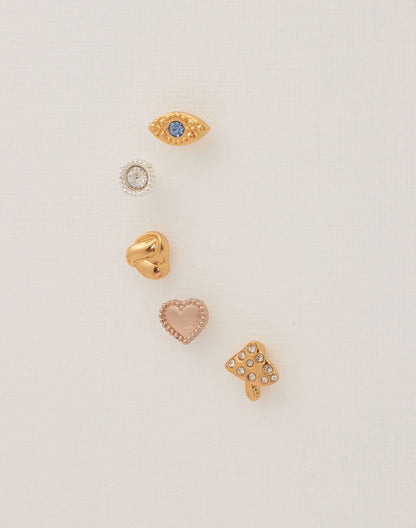 Malaga Set of 5 Studs by Entrelazos