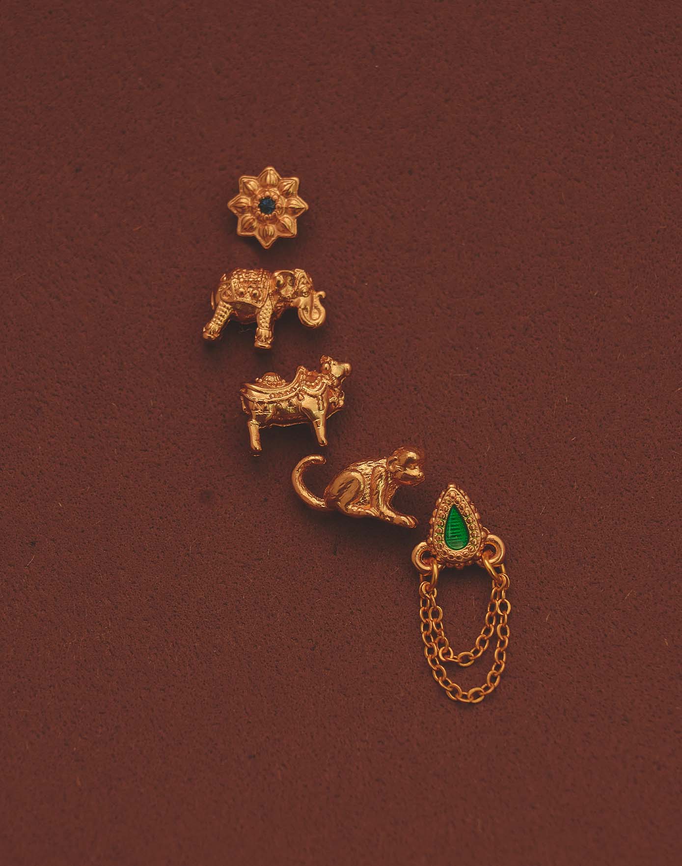 Inner Temple Set of 5 Studs by Entrelazos