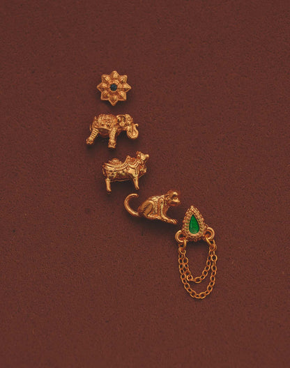 Inner Temple Set of 5 Studs by Entrelazos